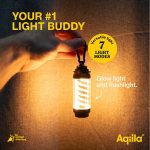 Wiederaufladbare Lampe und Taschenlampe mit 10 Stunden Laufzeit und USB-C-Ladung farbe schwarz fünfte Ansicht