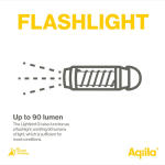 Wiederaufladbare Lampe und Taschenlampe mit 10 Stunden Laufzeit und USB-C-Ladung farbe schwarz achte Ansicht