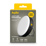 Outdoor-Taschenlampe mit 300 Lumen und externer 10.000-mAh-Batterie farbe schwarz neunte Ansicht
