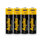 Set mit 4 wiederaufladbaren AA-Akkus und USB-C-Anschluss, 2.000 mAh farbe schwarz zweite Ansicht