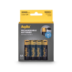 Set mit 4 wiederaufladbaren AA-Akkus und USB-C-Anschluss, 2.000 mAh farbe schwarz siebte Ansicht