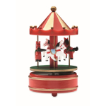 Mini-Spieluhr aus Holz mit drehbarem Weihnachtskarussell farbe mehrfarbig fünfte Ansicht