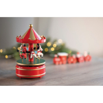 Mini-Spieluhr aus Holz mit drehbarem Weihnachtskarussell farbe mehrfarbig Stimmungsbild