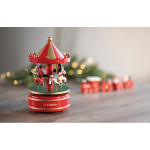 Mini-Spieluhr aus Holz mit drehbarem Weihnachtskarussell farbe mehrfarbig Stimmungsbild Hauptansicht