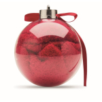 Weihnachtssocken aus Polyester in Kugel für den Weihnachtsbaum Größe M farbe rot zweite Ansicht