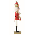 Dekorative Nussknacker-Figur aus Holz mit stabilem Standfuß farbe rot sechste Ansicht