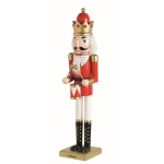 Dekorative Nussknacker-Figur aus Holz mit stabilem Standfuß farbe rot Hauptansicht