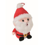 Weihnachtsmann-Plüschtier aus Polyester, bestickt, mit Schlaufe zum Aufhängen farbe rot