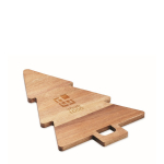 Servierbrett aus Akazienholz in Form eines Weihnachtsbaums farbe holzton Ansicht mit Druckbereich