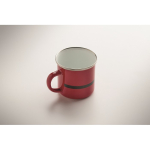 Metallbecher mit Emaillebeschichtung Weihnachtsmann und Geschenkbox 300 ml farbe rot Detailbild 2