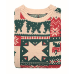 Weihnachtspullover aus Strick, 100 % Acryl, Einheitsgröße S-M farbe beige vierte Ansicht
