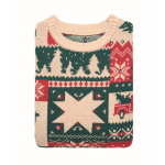Weihnachtspullover aus Strick, 100 % Acryl, Einheitsgröße L-XL farbe beige vierte Ansicht