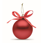 Weihnachtskugel zum Aufhängen mit Band, in Geschenkbox präsentiert farbe rot dritte Ansicht