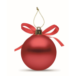 Weihnachtskugel zum Aufhängen mit Band, in Geschenkbox präsentiert farbe rot vierte Ansicht