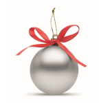 Weihnachtskugel zum Aufhängen mit Band, in Geschenkbox präsentiert farbe silber dritte Ansicht