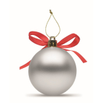 Weihnachtskugel zum Aufhängen mit Band, in Geschenkbox präsentiert farbe silber vierte Ansicht