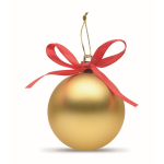 Weihnachtskugel zum Aufhängen mit Band, in Geschenkbox präsentiert farbe gold dritte Ansicht