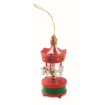 Karussell-Anhänger aus Holz zum Aufhängen am Weihnachtsbaum farbe rot