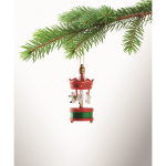 Karussell-Anhänger aus Holz zum Aufhängen am Weihnachtsbaum farbe rot drittes Detailbild