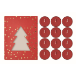 Set mit 12 Teelichtern mit Zimtduft in Weihnachtsbox farbe rot dritte Ansicht