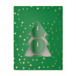 Set mit 12 Teelichtern mit Zimtduft in Weihnachtsbox farbe grün zweite Ansicht