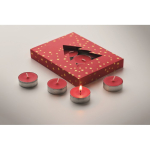 Set mit 12 Teelichtern mit Zimtduft in Weihnachtsbox farbe grün viertes Detailbild