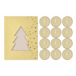 Set mit 12 Teelichtern mit Zimtduft in Weihnachtsbox farbe beige dritte Ansicht