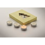Set mit 12 Teelichtern mit Zimtduft in Weihnachtsbox farbe beige viertes Detailbild