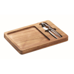 Nussknacker-Set mit Teller aus Akazienholz farbe holzton