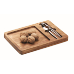Nussknacker-Set mit Teller aus Akazienholz farbe holzton zweite Ansicht