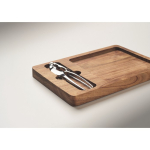 Nussknacker-Set mit Teller aus Akazienholz farbe holzton drittes Detailbild