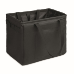 Faltbarer multifunktionaler RPET-Organizer mit Griffen und Taschen farbe schwarz