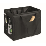 Faltbarer multifunktionaler RPET-Organizer mit Griffen und Taschen farbe schwarz vierte Ansicht