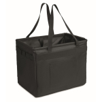 Faltbarer multifunktionaler RPET-Organizer mit Griffen und Taschen farbe schwarz