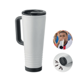 Doppelwandiger Thermobecher mit integriertem Lautsprecher, 700 ml farbe weiß