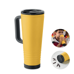 Doppelwandiger Thermobecher mit integriertem Lautsprecher, 700 ml farbe gelb