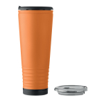 Doppelwandiger Thermobecher mit integriertem Lautsprecher, 700 ml farbe orange