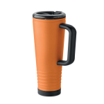 Doppelwandiger Thermobecher mit integriertem Lautsprecher, 700 ml farbe orange