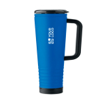 Doppelwandiger Thermobecher mit integriertem Lautsprecher, 700 ml farbe köngisblau Ansicht mit Druckbereich