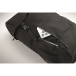 Sportrucksack aus RPET 600D mit reflektierenden Details, 15 L farbe schwarz achtes Detailbild