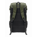Sportrucksack aus RPET 600D mit reflektierenden Details, 15 L farbe dunkelgrün vierte Ansicht