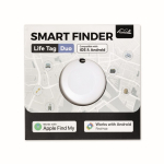 Schlüsselfinder im Schlüsselanhänger-Format, kompatibel mit Apple und Android farbe weiß achte Ansicht