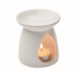 Set: Aromaölbrenner aus Keramik mit Teelicht und Vanilleöl farbe weiß zweite Ansicht