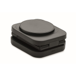 Faltbare kabellose 3-in-1-Ladestation mit USB-C-Eingang, 15 W farbe schwarz vierte Ansicht