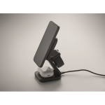 Faltbare kabellose 3-in-1-Ladestation mit USB-C-Eingang, 15 W farbe schwarz achtes Detailbild