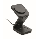Faltbare kabellose 3-in-1-Ladestation mit USB-C-Eingang, 15 W farbe schwarz