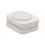 Faltbare kabellose 3-in-1-Ladestation mit USB-C-Eingang, 15 W farbe weiß vierte Ansicht