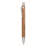 Kugelschreiber aus Akazienholz mit Klickmechanik und blauer Tinte farbe holzton