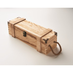 Verstärkte Holzkiste mit Kordelgriff für eine Weinflasche farbe holzton fünftes Detailbild