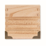 Verstärkte Holzkiste mit Kordelgriff für eine Weinflasche farbe holzton zehnte Ansicht